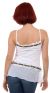 Ruffled and Beaded Spaghetti Strapped Top back in White